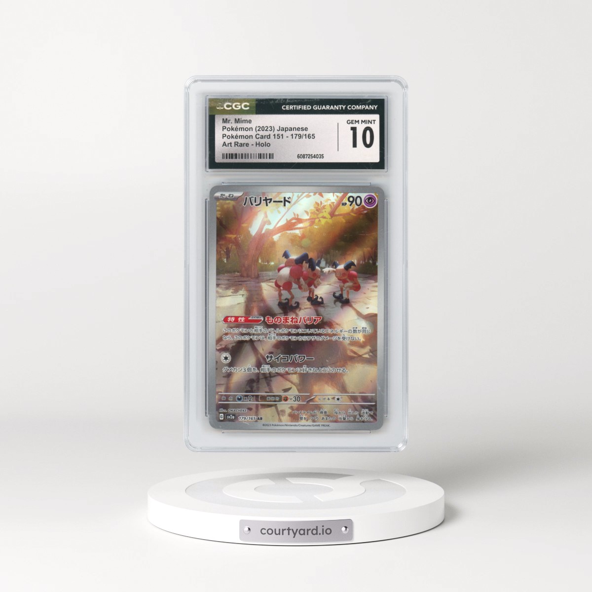2023 Pokémon Card 151 #179/165 Mr. Mime - Art Rare Holo (CGC 10 GEM MINT)