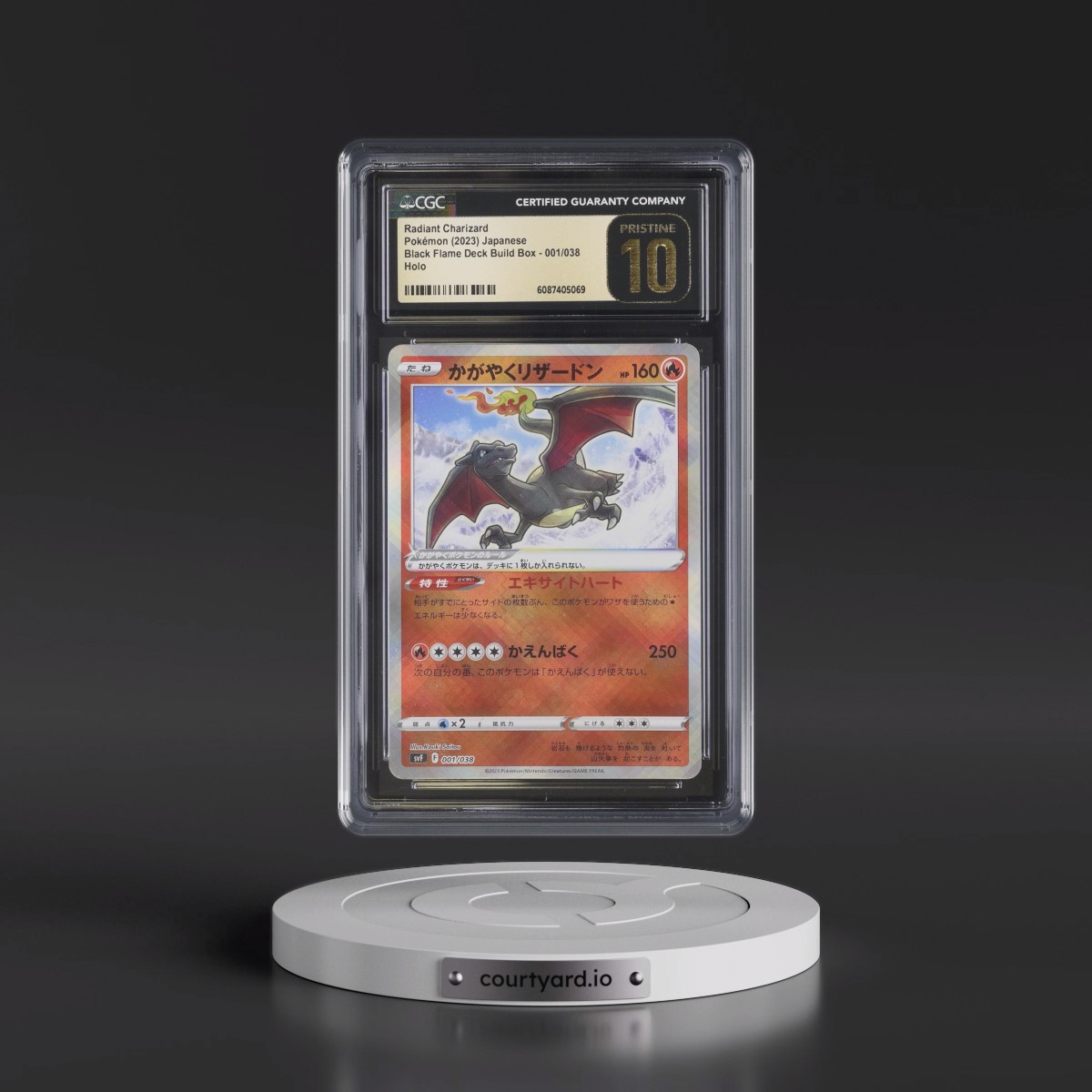 2023 Ruler of the Black Flame Deck Build Box #001/038 Radiant Charizard - Holo (CGC 10 PRISTINE)