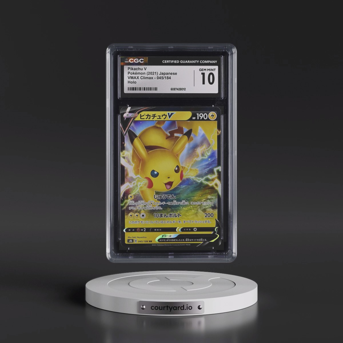2021 VMAX Climax #045/184 Pikachu V - Holo (CGC 10 GEM MINT)