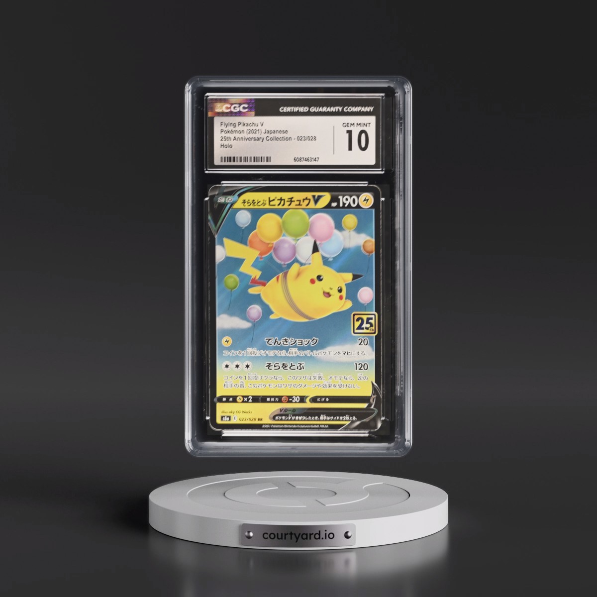 2021 25th Anniversary Collection #023/028 Flying Pikachu V - Holo (CGC 10 GEM MINT)