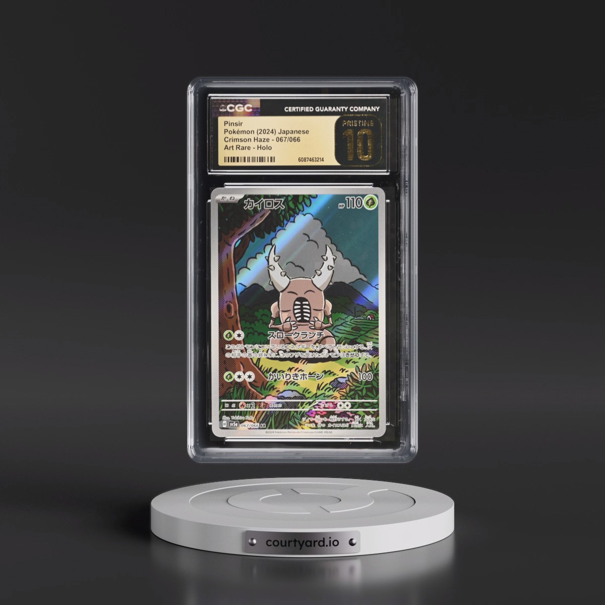 2024 Crimson Haze #067/066 Pinsir - Art Rare Holo (CGC 10 PRISTINE)
