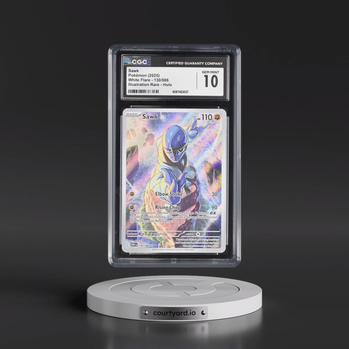 2025 White Flare - WHT EN #130/086 Sawk - Illustration Rare Holo (CGC 10 GEM MINT)