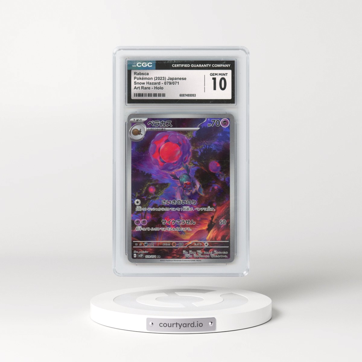 2023 Pokémon Sv2p-Snow Hazard #079 Rabsca - Art Rare (CGC 10 GEM MINT)