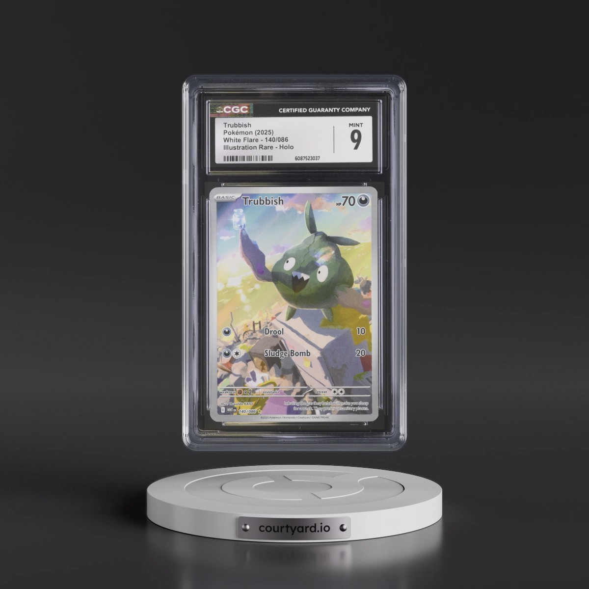 2025 White Flare - WHT EN #140/086 Trubbish - Illustration Rare Holo (CGC 9 MINT)