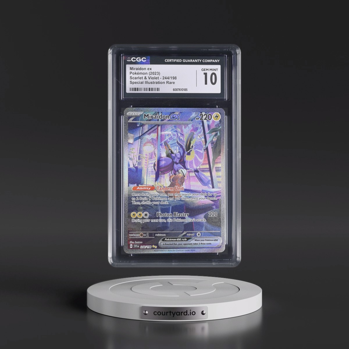 2023 Scarlet & Violet #244/198 Miraidon ex - Special Illustration Rare (Holo) (CGC 10 GEM MINT)
