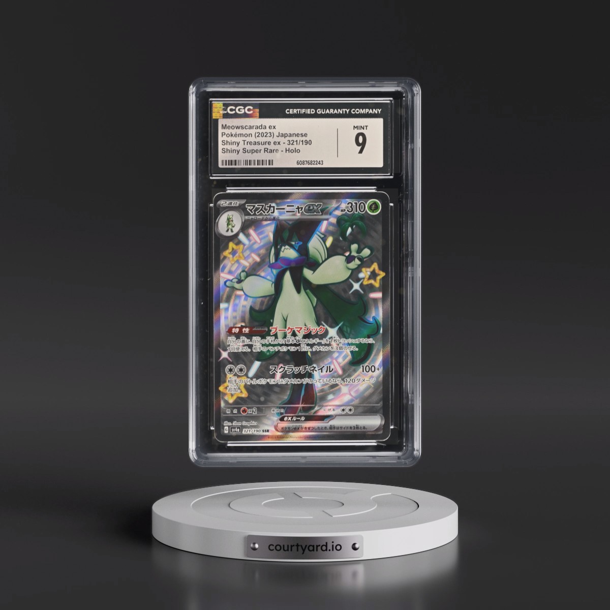 2023 Shiny Treasure ex #321/190 Meowscarada ex - Shiny Super Rare Holo (CGC 9 MINT)