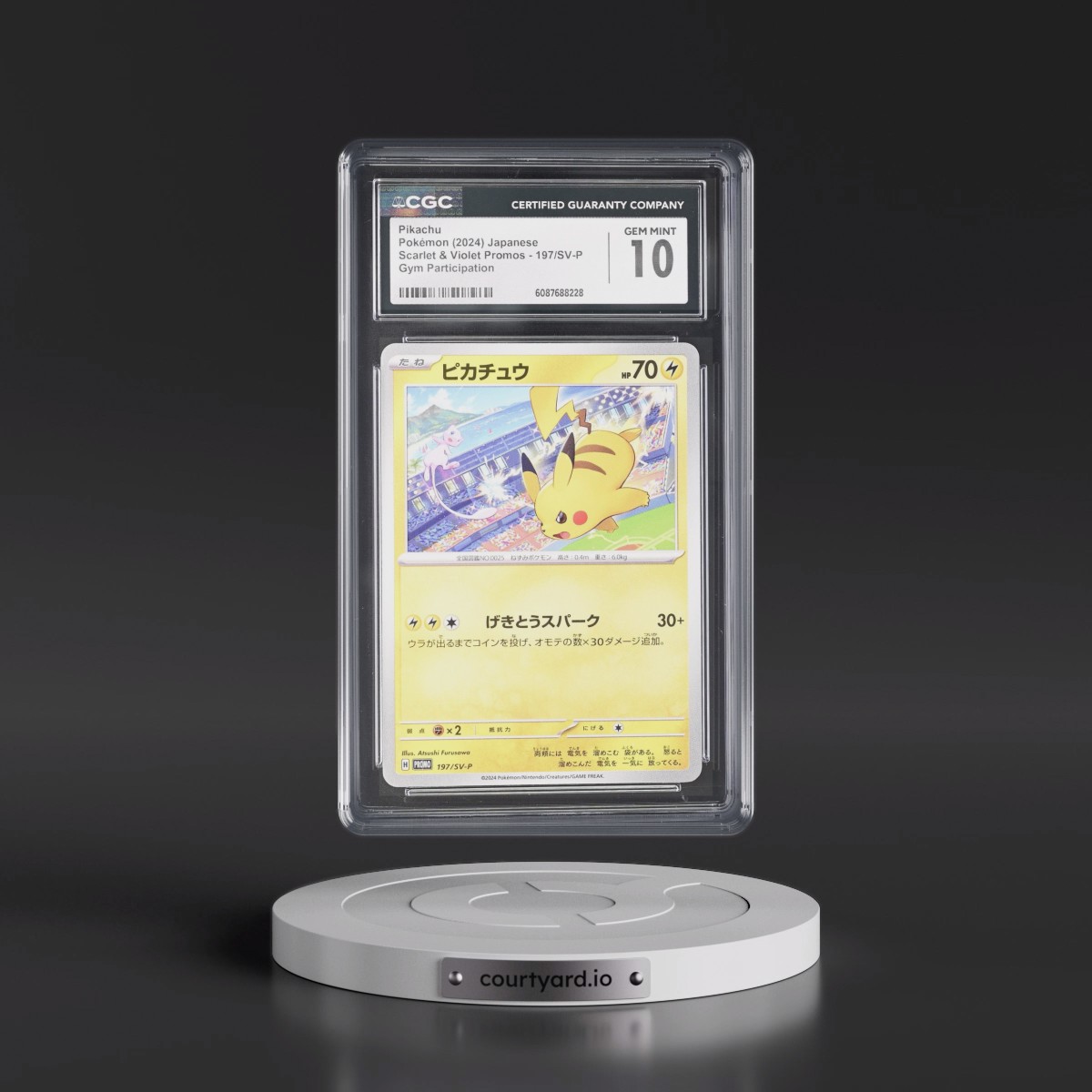 2022 Scarlet & Violet Promos #197/SV-P Pikachu - Gym Participation (CGC 10 GEM MINT)