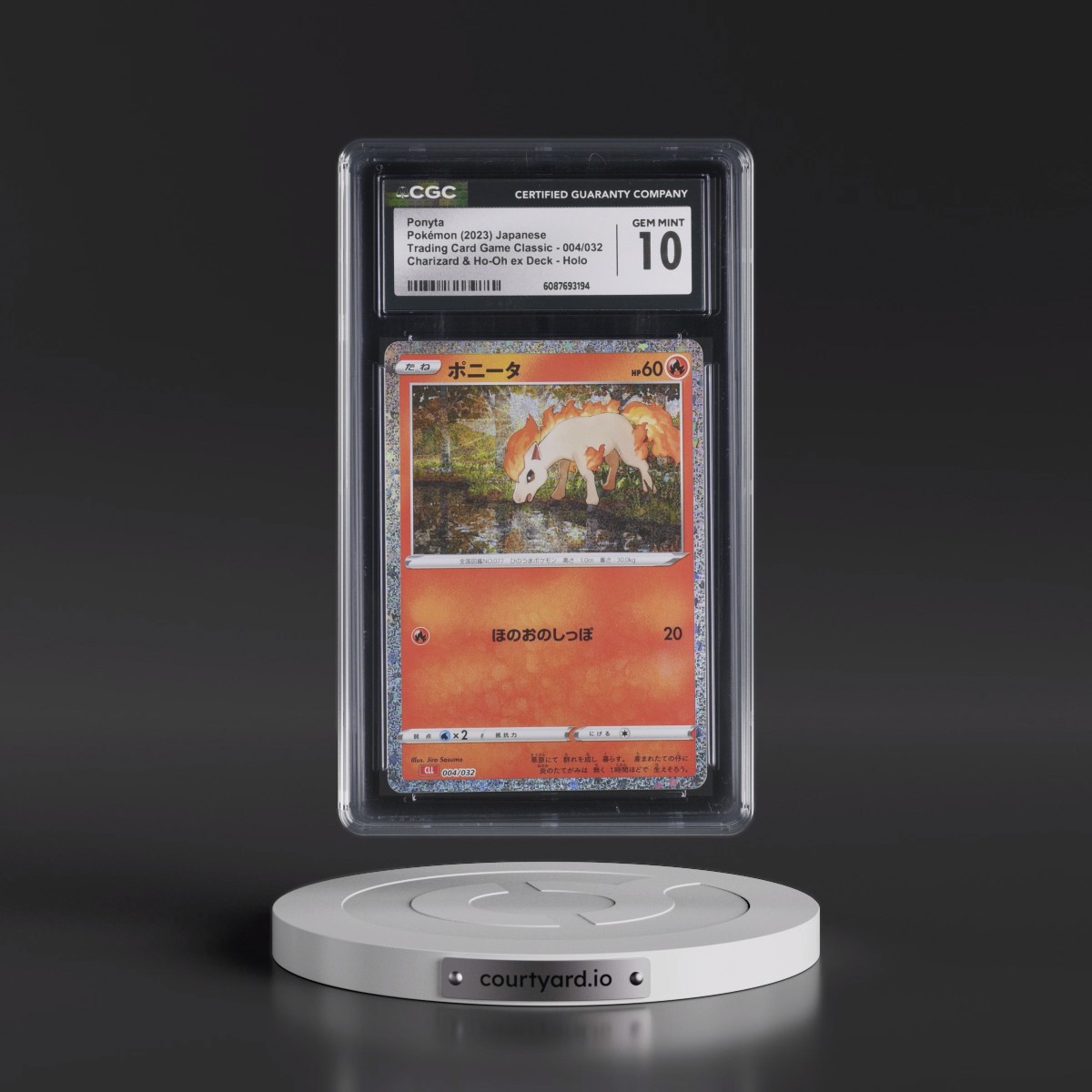 2023 Trading Card Game Classic - CLF, CLL, CLK #004/032 Ponyta - Charizard & Ho-Oh ex Deck - CLL Holo (CGC 10 GEM MINT)