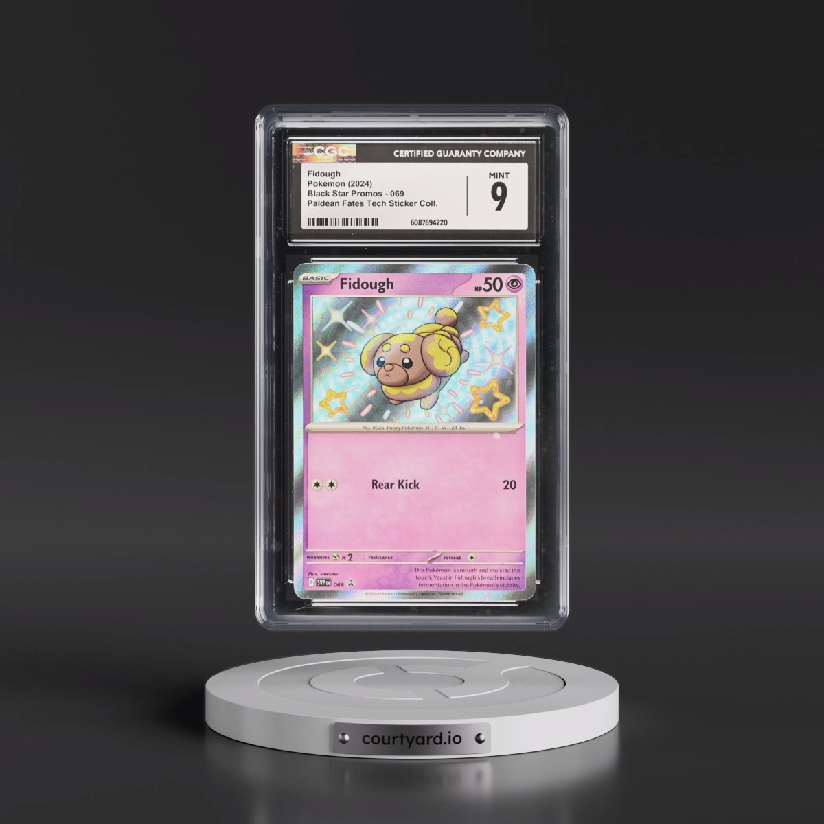 2023 Black Star Promos - Scarlet & Violet SVP EN #069 Fidough - Paldean Fates Tech Sticker Collection (CGC 9 MINT)
