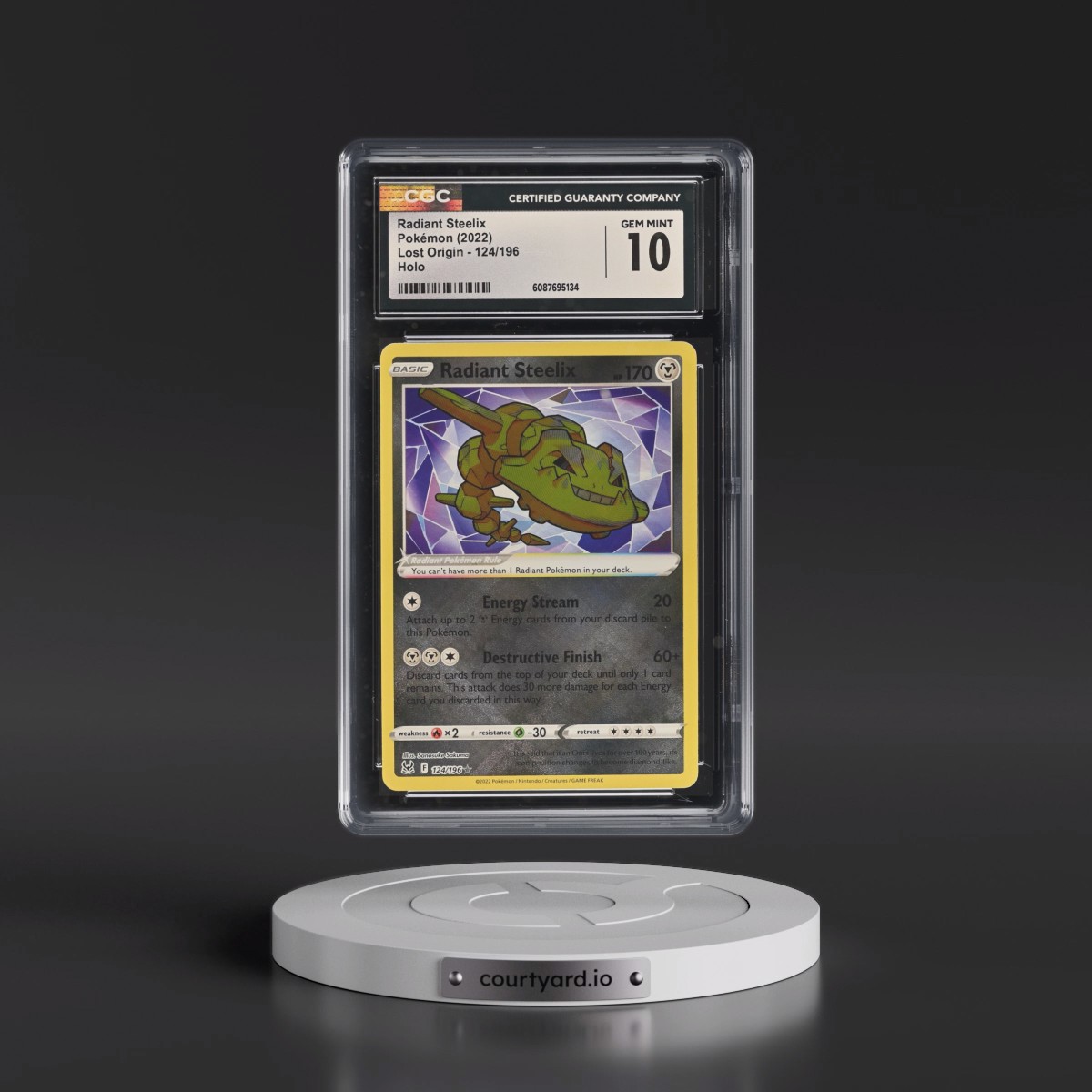 2022 Lost Origin #124/196 Radiant Steelix - Holo (CGC 10 GEM MINT)