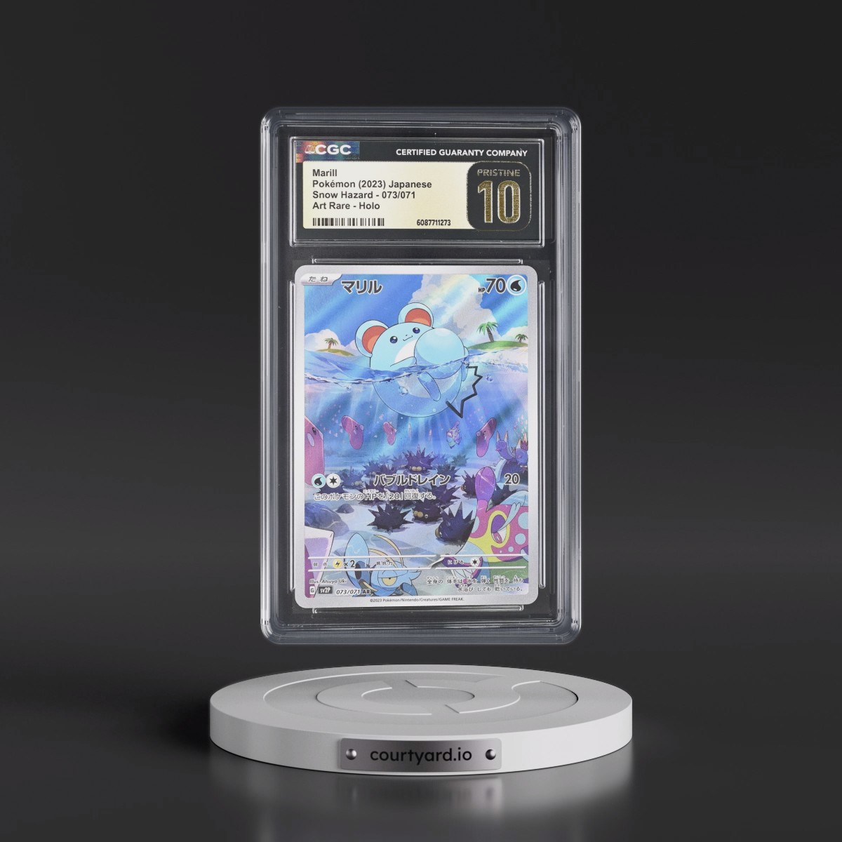 2023 Snow Hazard #073/071 Marill - Art Rare Holo (CGC 10 PRISTINE)