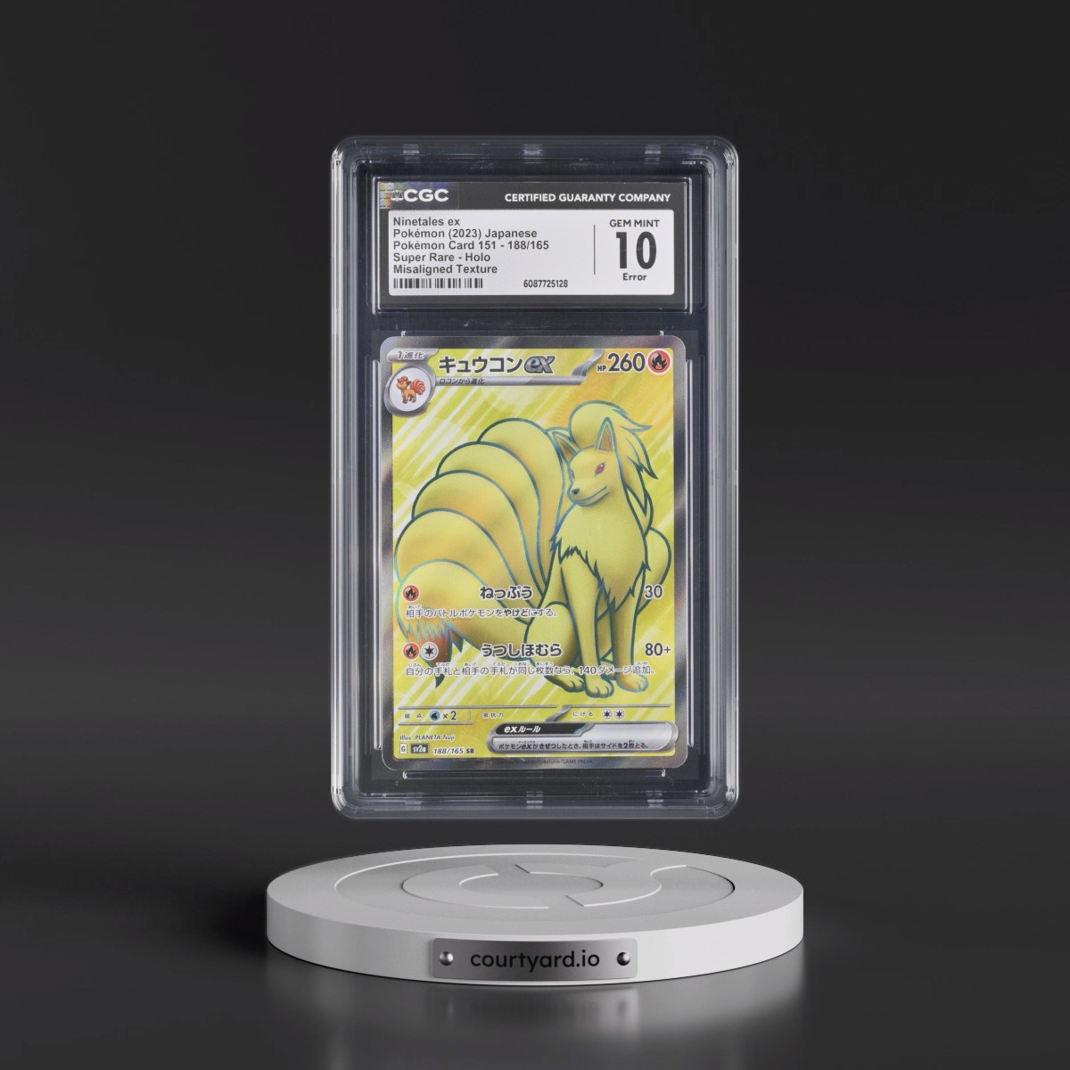 2023 Pokémon Card 151 #188/165 Ninetales ex - Super Rare Holo (CGC 10 GEM MINT)