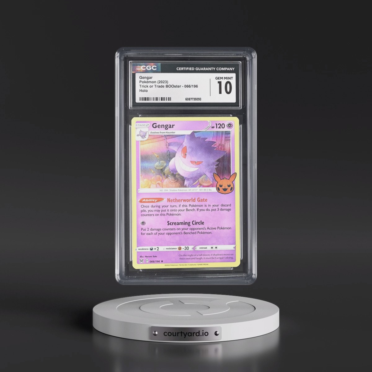 2023 Trick or Trade BOOster (2023) #066/196 Gengar - Holo (CGC 10 GEM MINT)