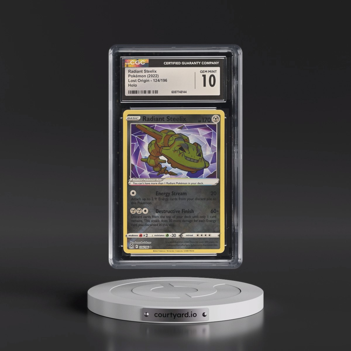 2022 Lost Origin #124/196 Radiant Steelix - Holo (CGC 10 GEM MINT)