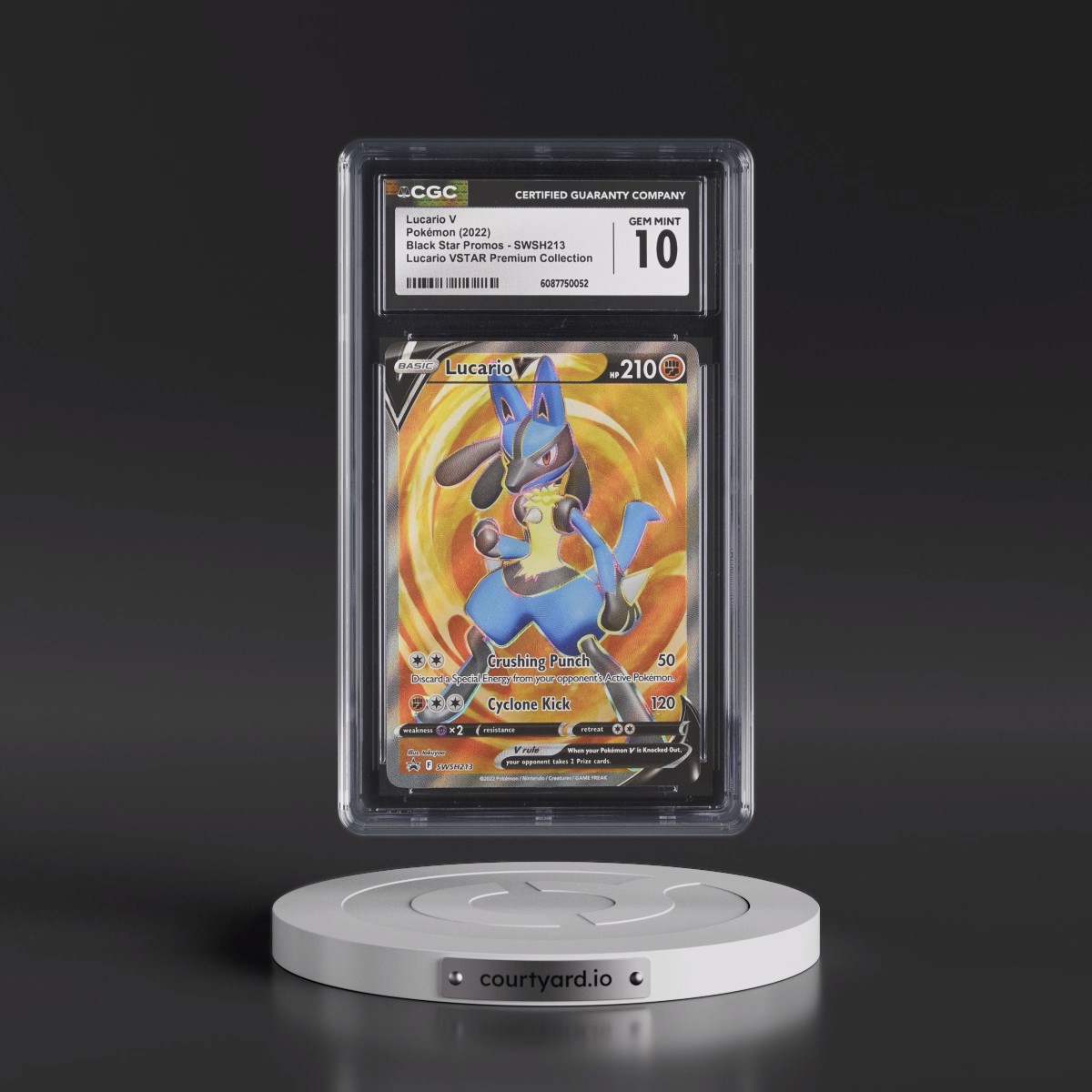 2017 Black Star Promos - Sword & Shield #SWSH213 Lucario V - Lucario VSTAR Premium Collection (Holo) (CGC 10 GEM MINT)