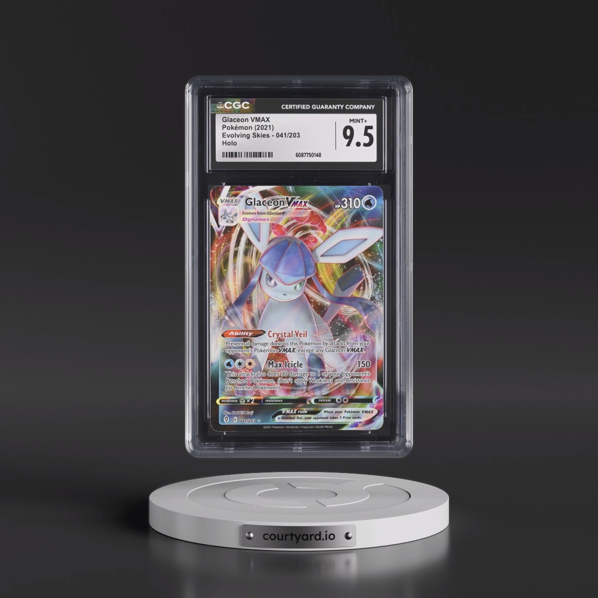 2021 Evolving Skies #041/203 Glaceon VMAX - Holo (CGC 9.5 MINT+)