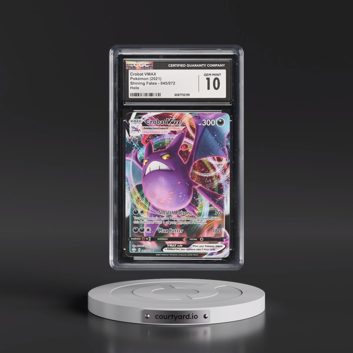 2021 Shining Fates #045/072 Crobat VMAX - Holo (CGC 10 GEM MINT)