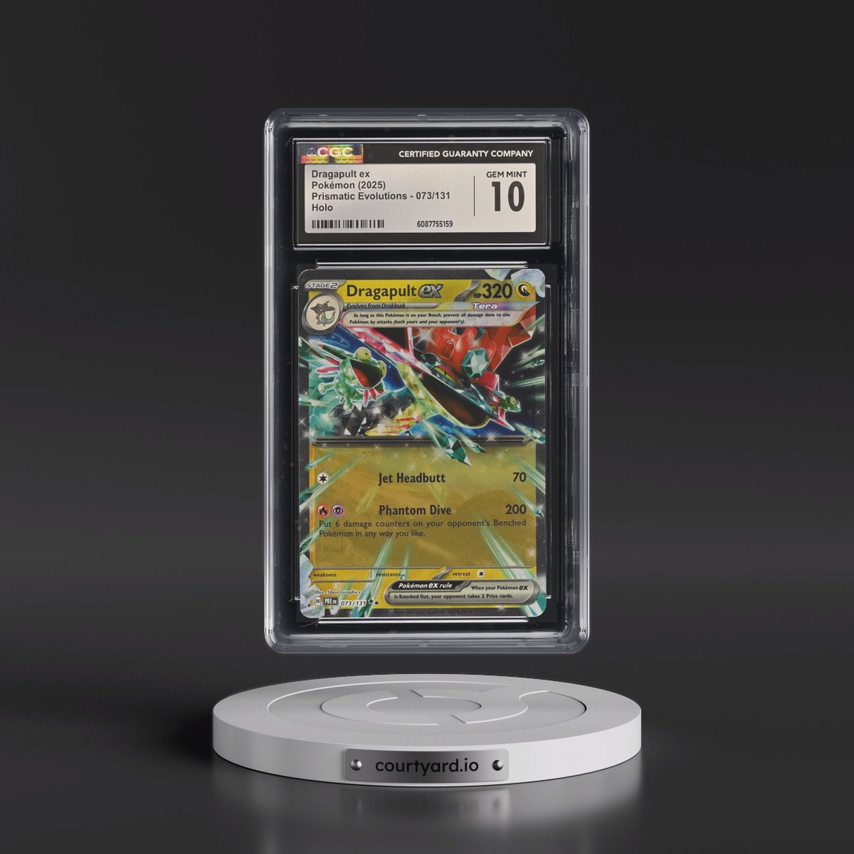 2024 Prismatic Evolutions - PRE EN #073/131 Dragapult ex - Holo (CGC 10 GEM MINT)