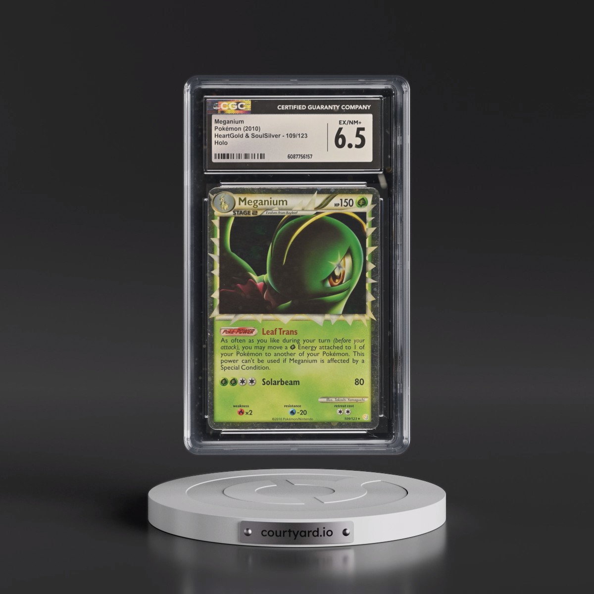 2010 HeartGold & SoulSilver #109/123 Meganium - Holo (CGC 6.5 EX-NM+)