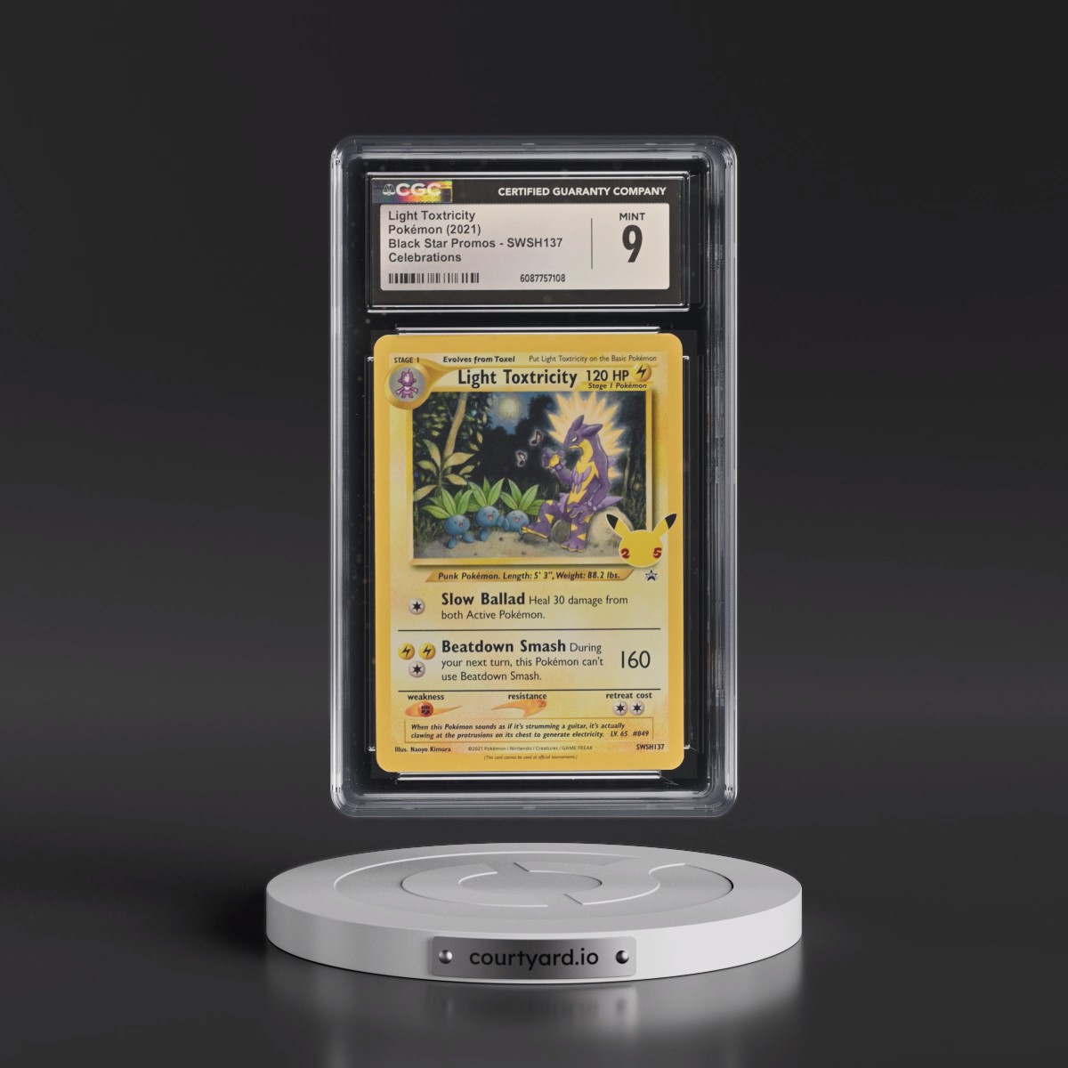 2017 Black Star Promos - Sword & Shield #SWSH137 Light Toxtricity - Celebrations (Holo) (CGC 9 MINT)