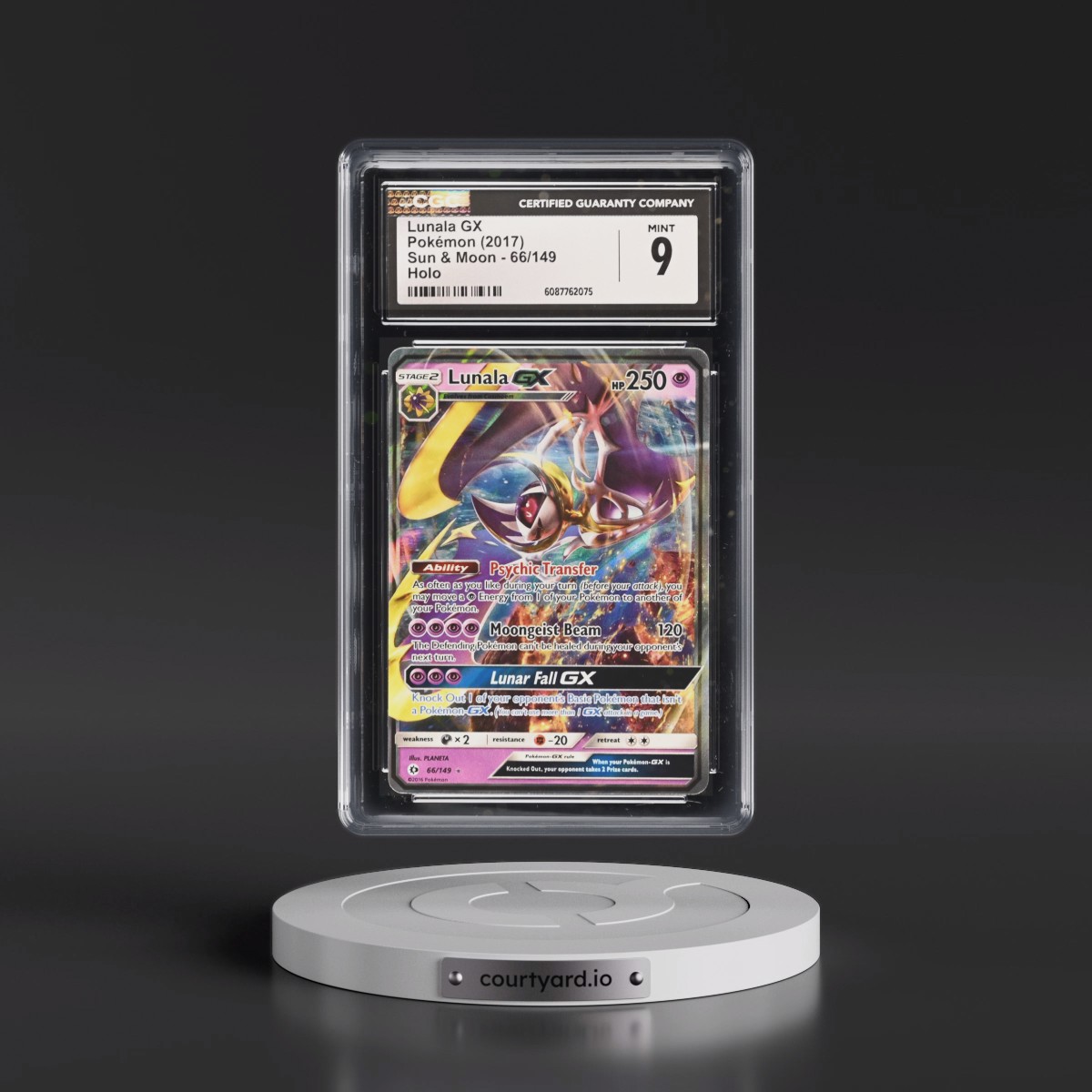 2017 Sun & Moon #66/149 Lunala GX - Holo (CGC 9 MINT)