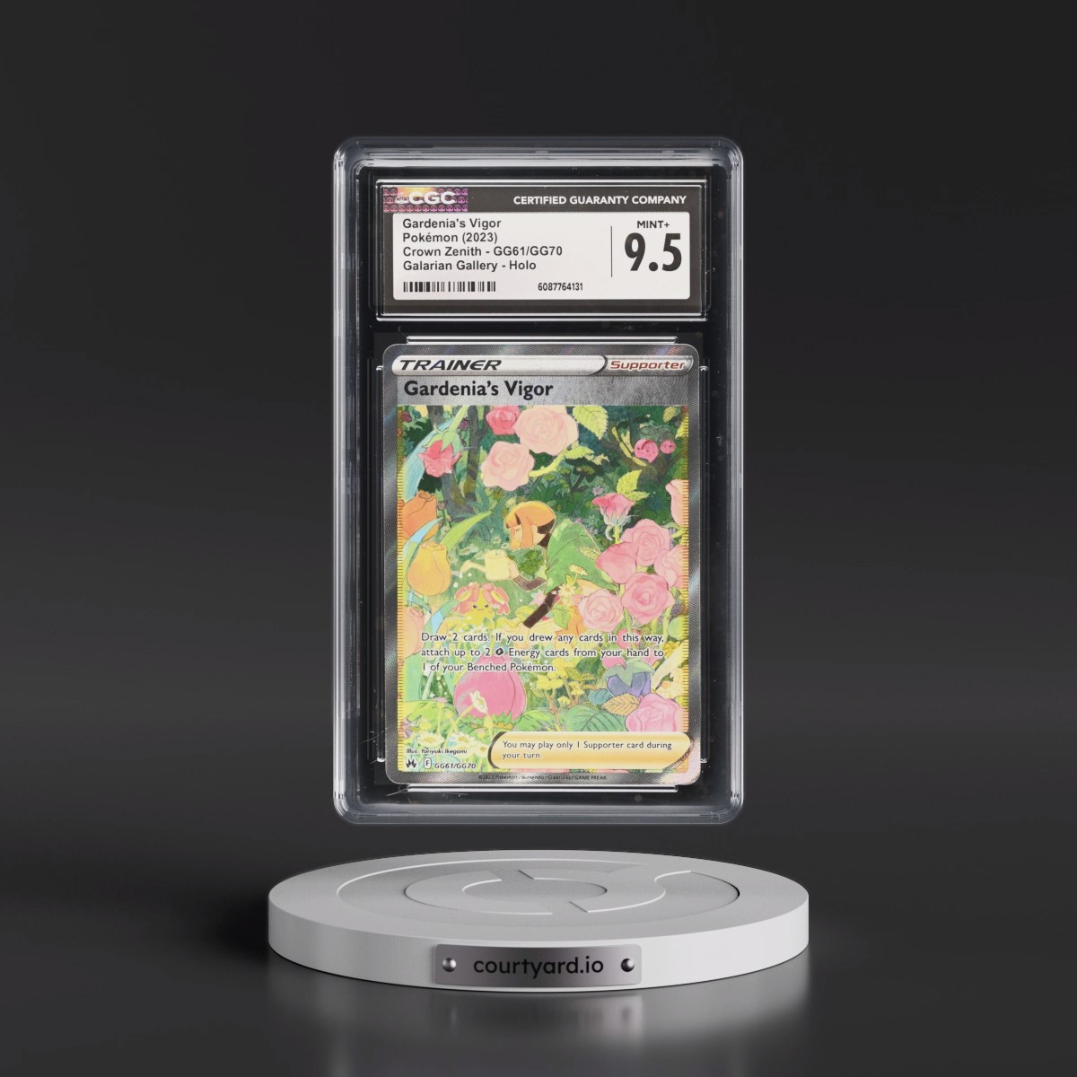2023 Crown Zenith #GG61/GG70 Gardenia's Vigor - Galarian Gallery Holo (CGC 9.5 MINT+)