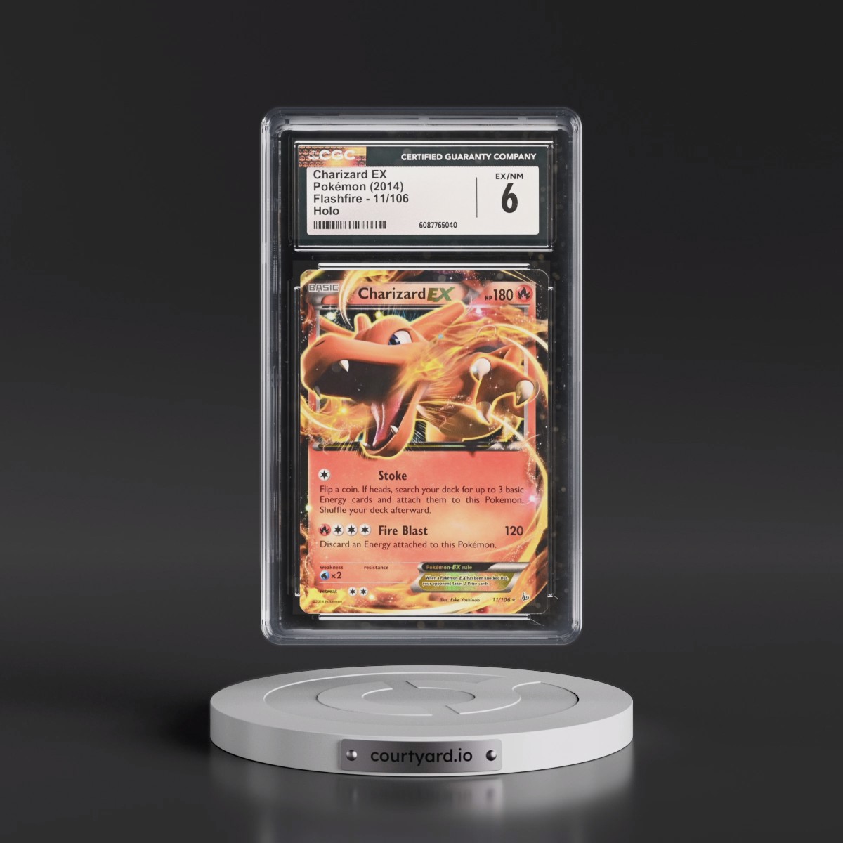 2014 Flashfire #11/106 Charizard EX - Holo (CGC 6 EX-NM)