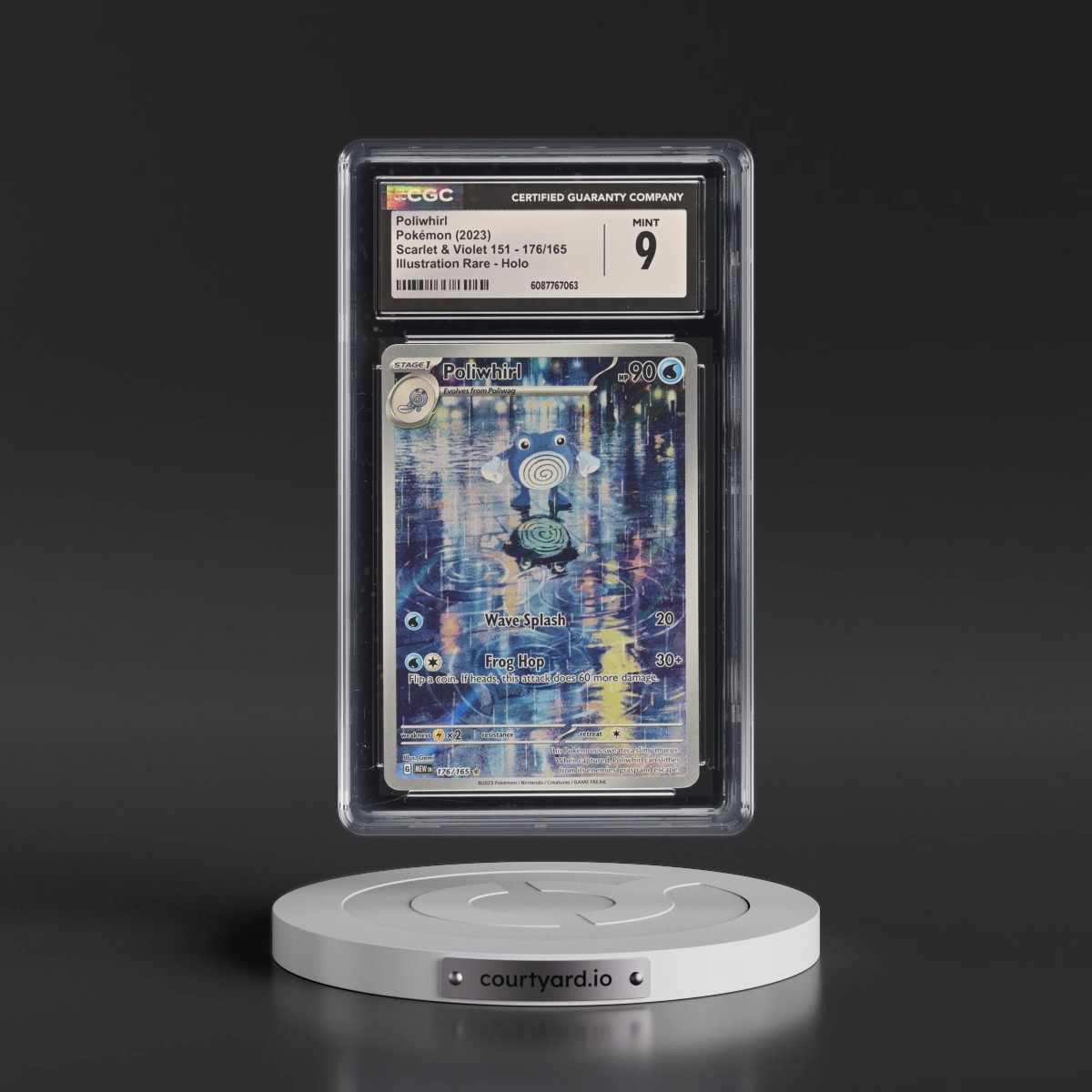 2023 Scarlet & Violet 151 - MEW EN #176/165 Poliwhirl - Illustration Rare Holo (CGC 9 MINT)