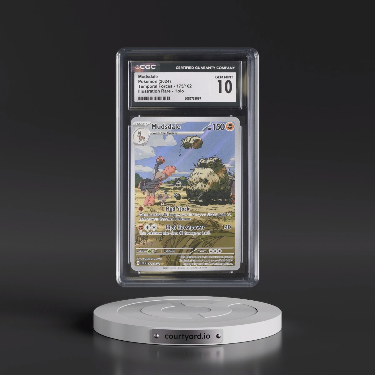 2023 Temporal Forces - TEF EN #175/162 Mudsdale - Illustration Rare Holo (CGC 10 GEM MINT)