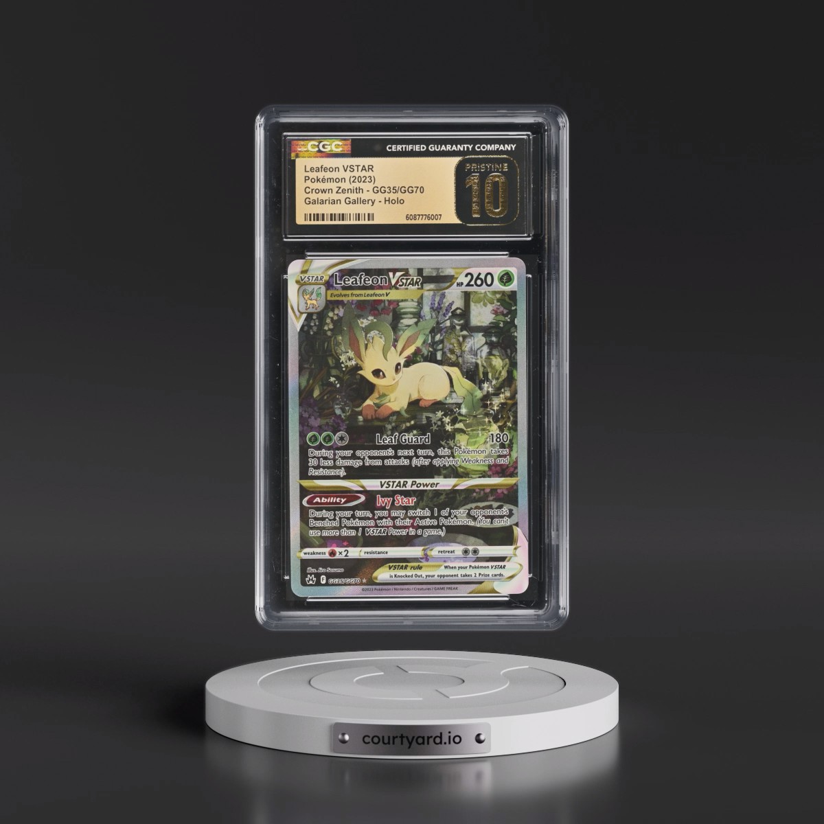 2023 Crown Zenith #GG35/GG70 Leafeon VSTAR - Galarian Gallery Holo (CGC 10 PRISTINE)