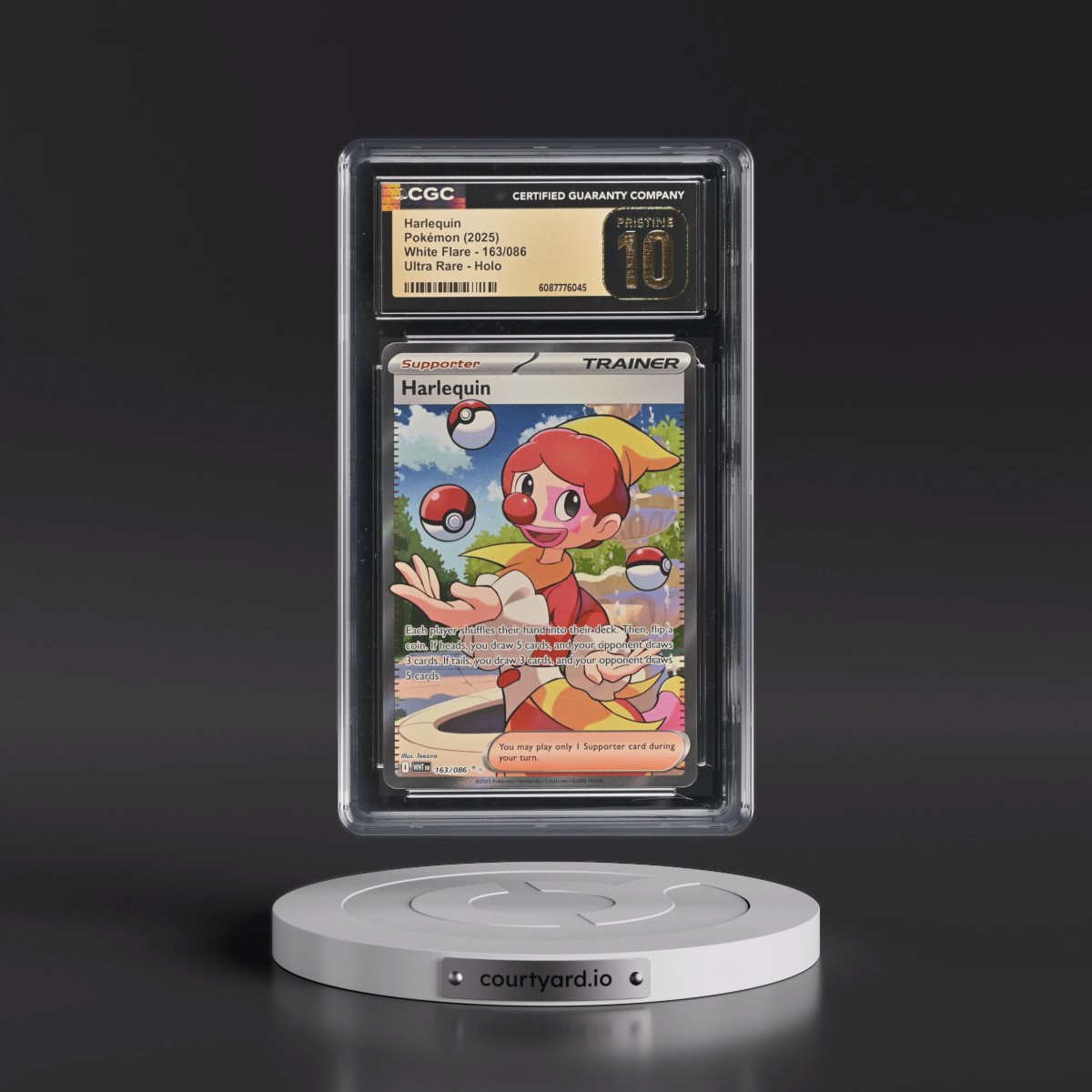 2025 Pokémon Wht EN-White Flare #163 Harlequin - Ultra Rare (CGC 10 PRISTINE)