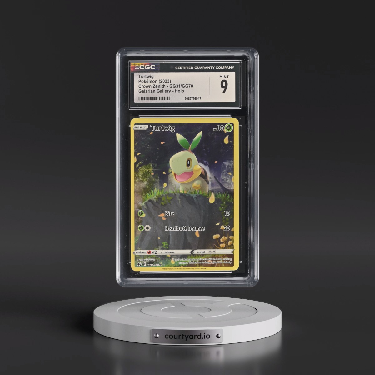 2023 Crown Zenith #GG31/GG70 Turtwig - Galarian Gallery Holo (CGC 9 MINT)