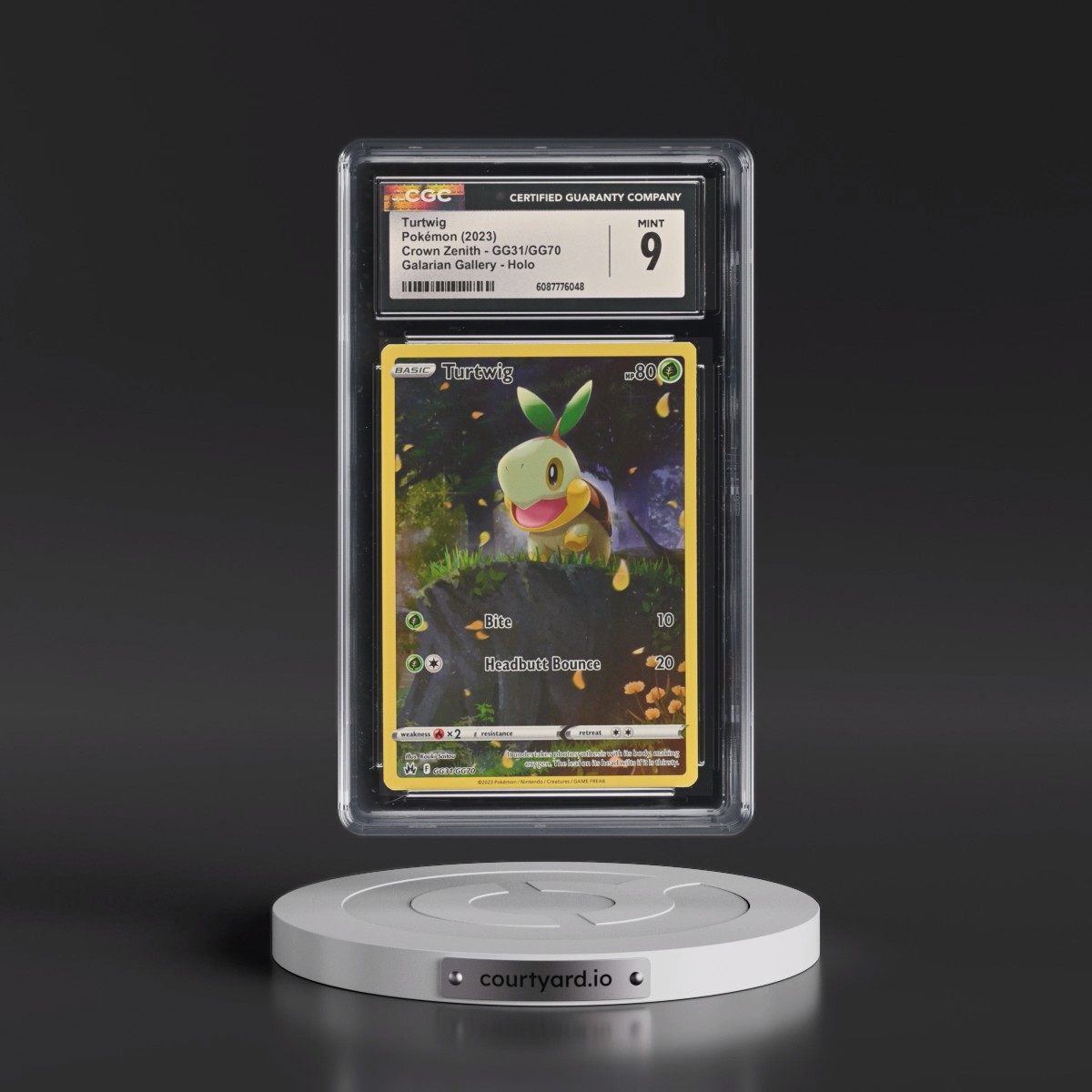2023 Crown Zenith #GG31/GG70 Turtwig - Galarian Gallery Holo (CGC 9 MINT)