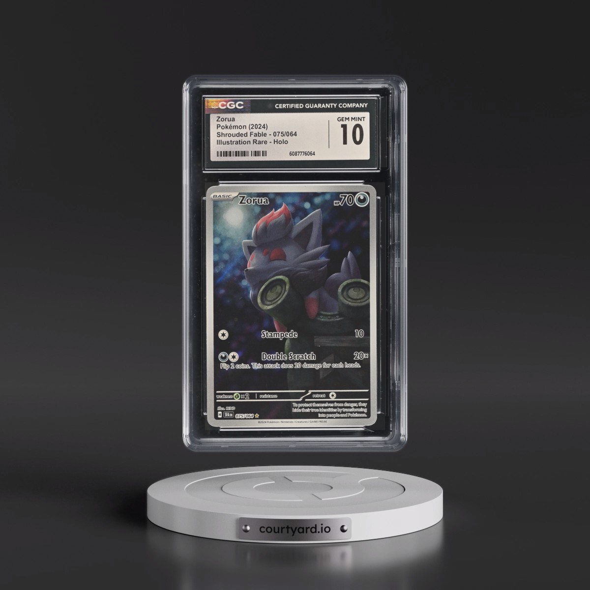 2024 Pokémon Sfa EN-Shrouded Fable #075 Zorua - Illustration Rare (CGC 10 GEM MINT)