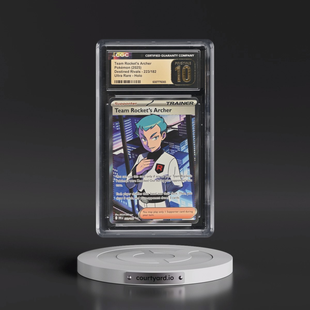 2025 Pokémon Dri EN-Destined Rivals #223 Team Rocket's Archer - Ultra Rare (CGC 10 PRISTINE)
