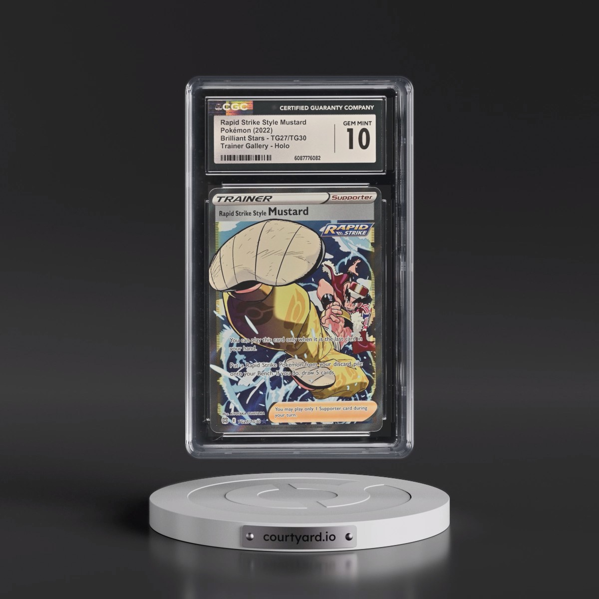 2022 Brilliant Stars #TG27/TG30 Rapid Strike Style Mustard - Trainer Gallery Holo (CGC 10 GEM MINT)