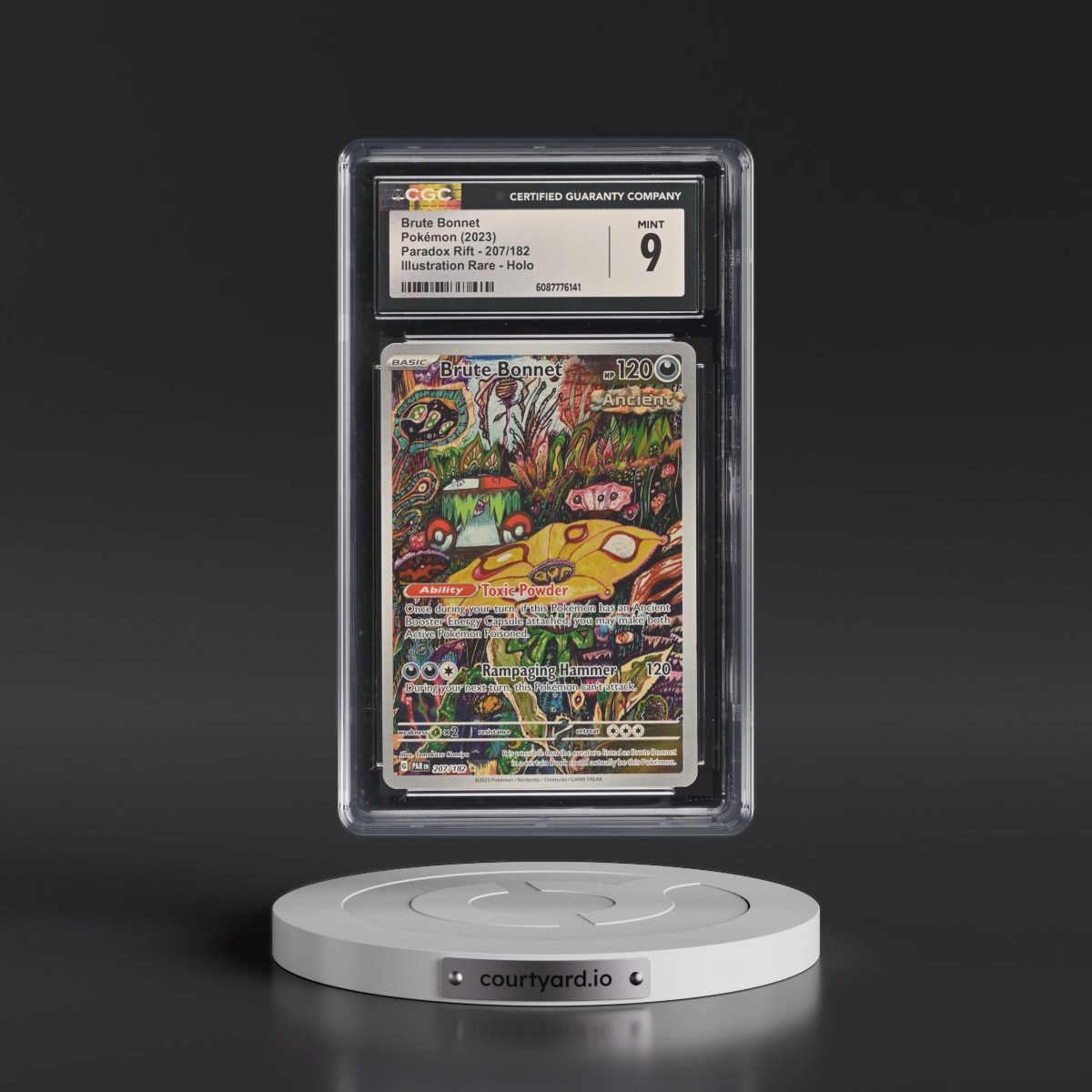 2023 Paradox Rift - PAR EN #207/182 Brute Bonnet - Illustration Rare Holo (CGC 9 MINT)