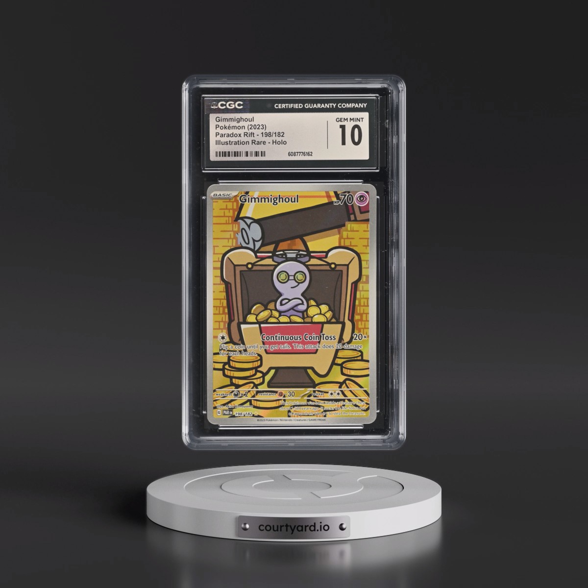 2023 Paradox Rift - PAR EN #198/182 Gimmighoul - Illustration Rare Holo (CGC 10 GEM MINT)