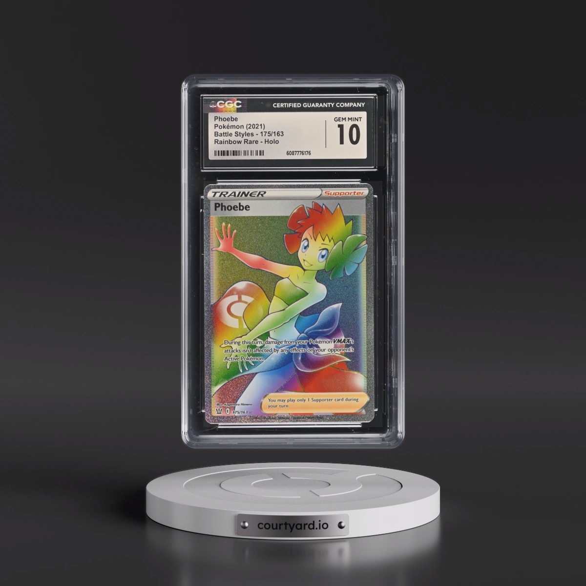 2021 Battle Styles #175/163 Phoebe - Rainbow Rare Holo (CGC 10 GEM MINT)