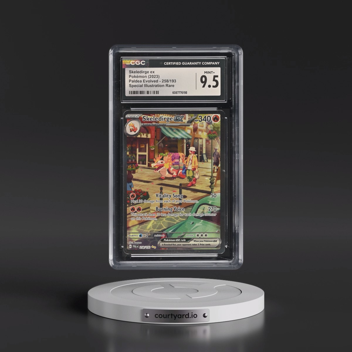 2023 Paldea Evolved - PAL EN #258/193 Skeledirge ex - Special Illustration Rare (CGC 9.5 MINT+)