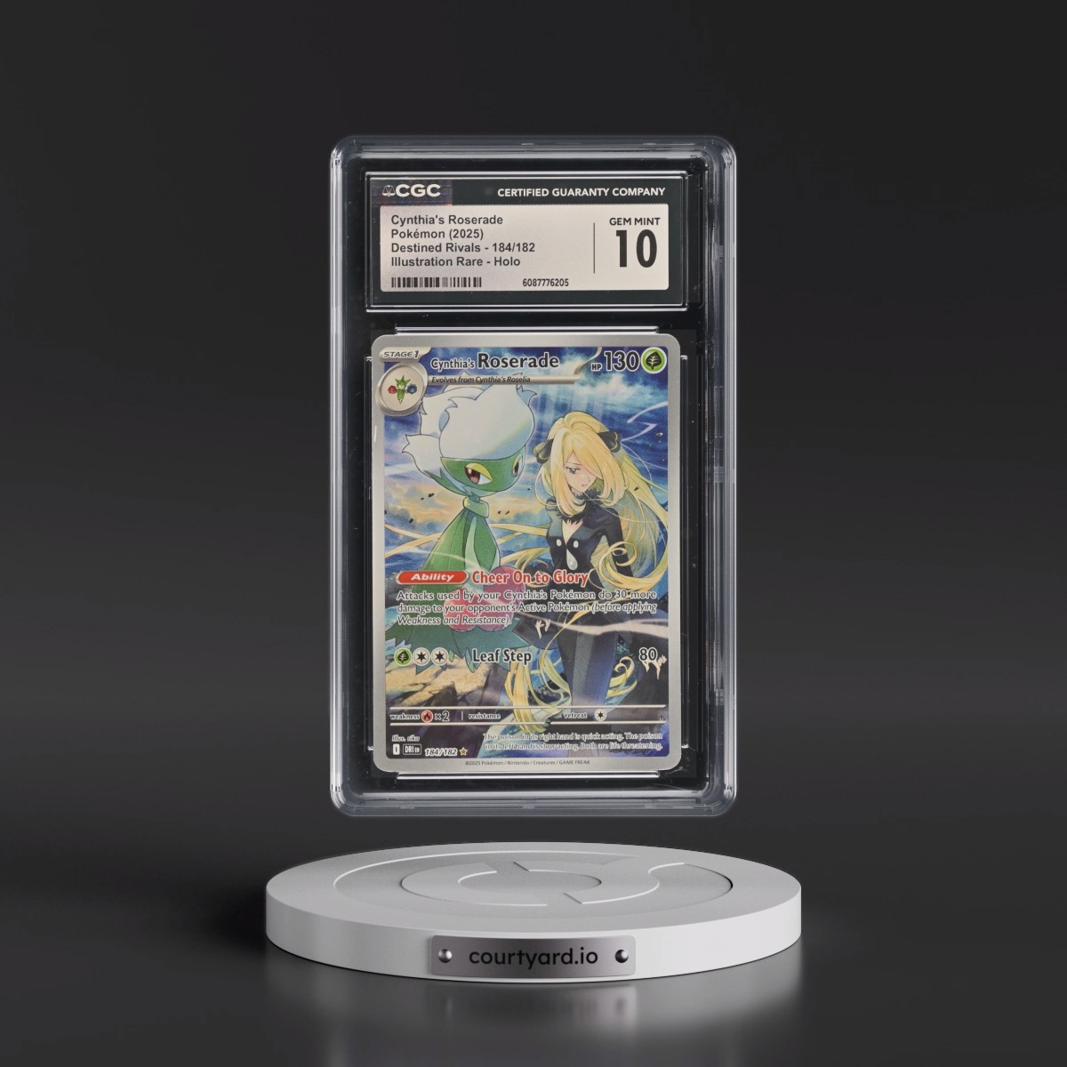 2025 Pokémon Dri EN-Destined Rivals #184 Cynthia's Roserade - Illustration Rare (CGC 10 GEM MINT)