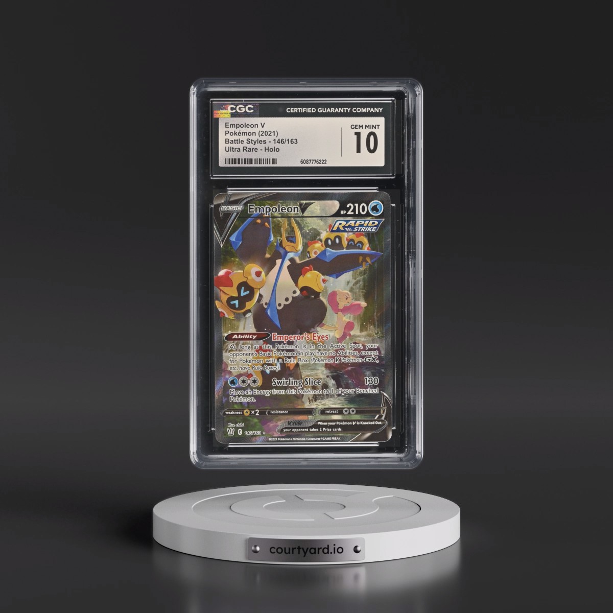 2021 Battle Styles #146/163 Empoleon V - Ultra Rare Holo (CGC 10 GEM MINT)