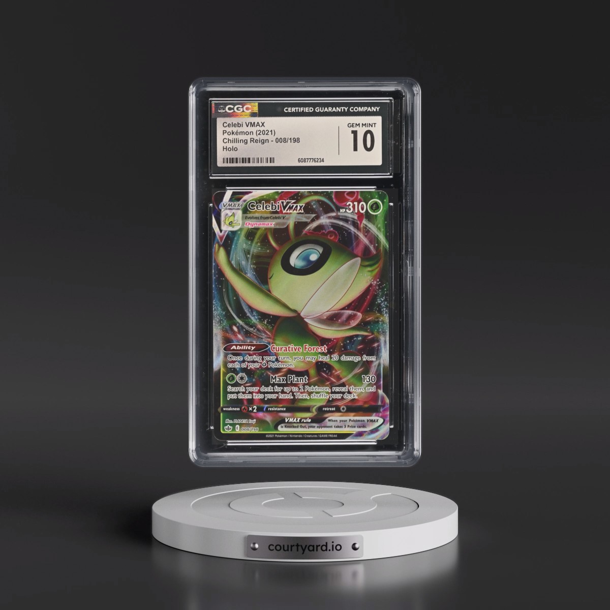2021 Chilling Reign #008/198 Celebi VMAX - Holo (CGC 10 GEM MINT)
