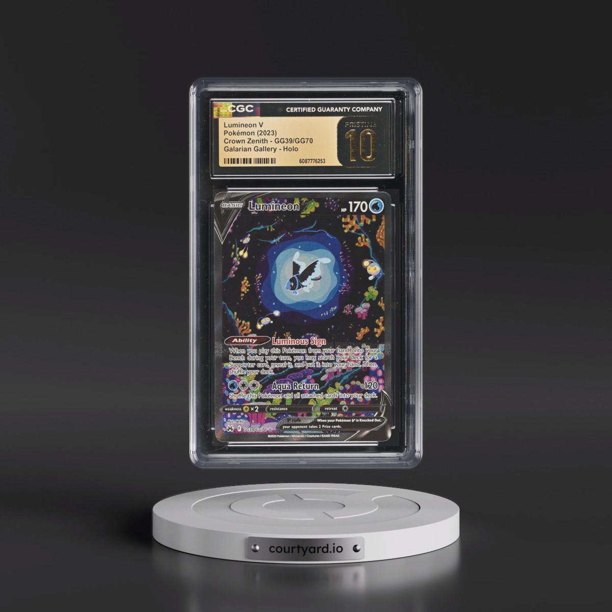 2023 Crown Zenith #GG39/GG70 Lumineon V - Galarian Gallery Holo (CGC 10 PRISTINE)