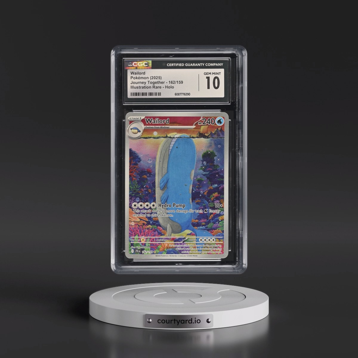 2025 Pokémon Jtg EN-Journey Together #162 Wailord - Illustration Rare (CGC 10 GEM MINT)