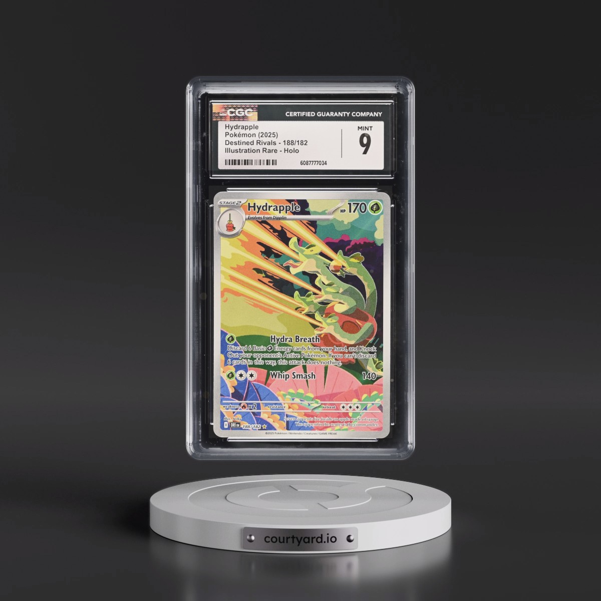 2025 Pokémon Dri EN-Destined Rivals #188 Hydrapple - Illustration Rare (CGC 9 MINT)