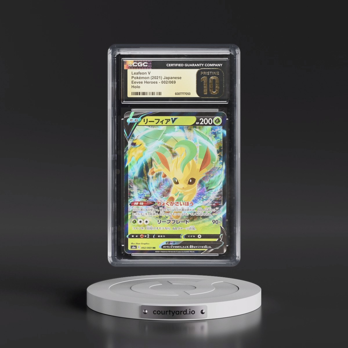 2021 Eevee Heroes #002/069 Leafeon V - Holo (CGC 10 PRISTINE)