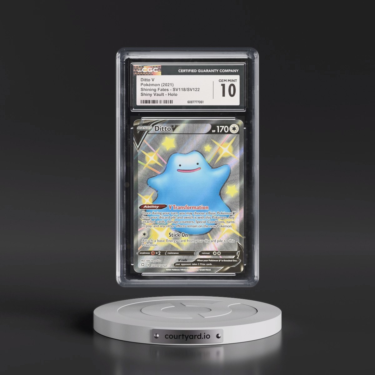 2021 Shining Fates #SV118/SV122 Ditto V - Shiny Vault Holo (CGC 10 GEM MINT)