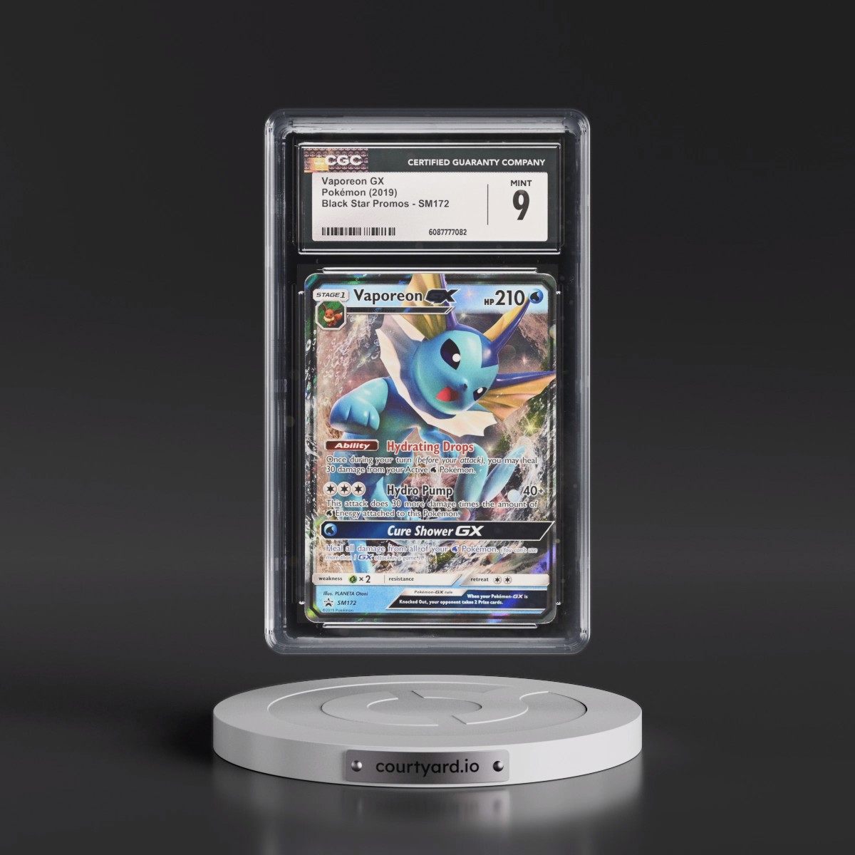2016 Black Star Promos - Sun & Moon #SM172 Vaporeon GX - (Holo) (CGC 9 MINT)