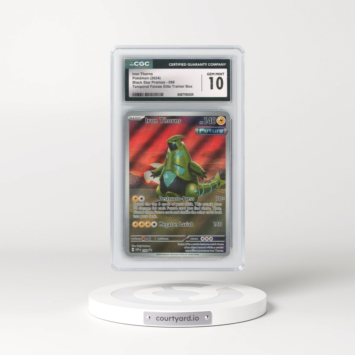 2023 Black Star Promos - Scarlet & Violet SVP EN #098 Iron Thorns - Temporal Forces Elite Trainer Box (Holo) (CGC 10 GEM MINT)